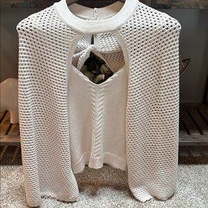 Current Air Cream Knit Sweater set. NWT.size small
